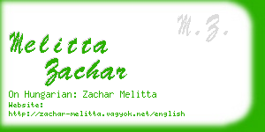 melitta zachar business card
